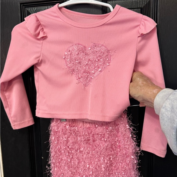 Pink Ruffled Heart Kids Top - Picture 5 of 5